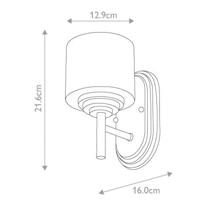 Elstead FE-MALIBU1-BATH - LED væglampe til badeværelse MALIBU 1xG9/3W/230V IP44