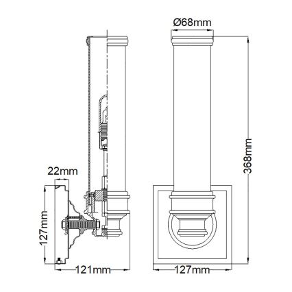 Elstead FE-PAYNE1-BATH - LED væglampe til badeværelse PAYNE 1xG9/3W/230V IP44