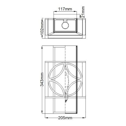 Elstead FE-REMY1 - Væglampe REMY 1xE14/60W/230V