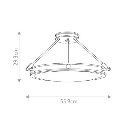 Elstead HK-COLLIER-SF-M - Loftlampe COLLIER 4xE14/60W/230V