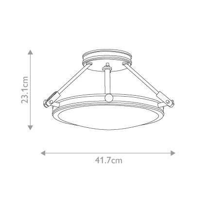 Elstead HK-COLLIER-SF-S - Loftlampe COLLIER 3xE14/60W/230V