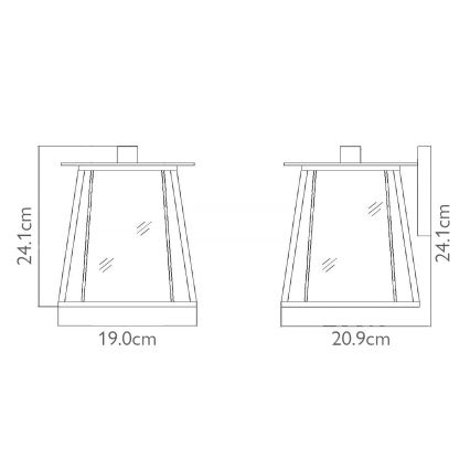 Elstead HK-WALKER2-S - Udendørs væglampe WALKER 1xE27/100W/230V IP44