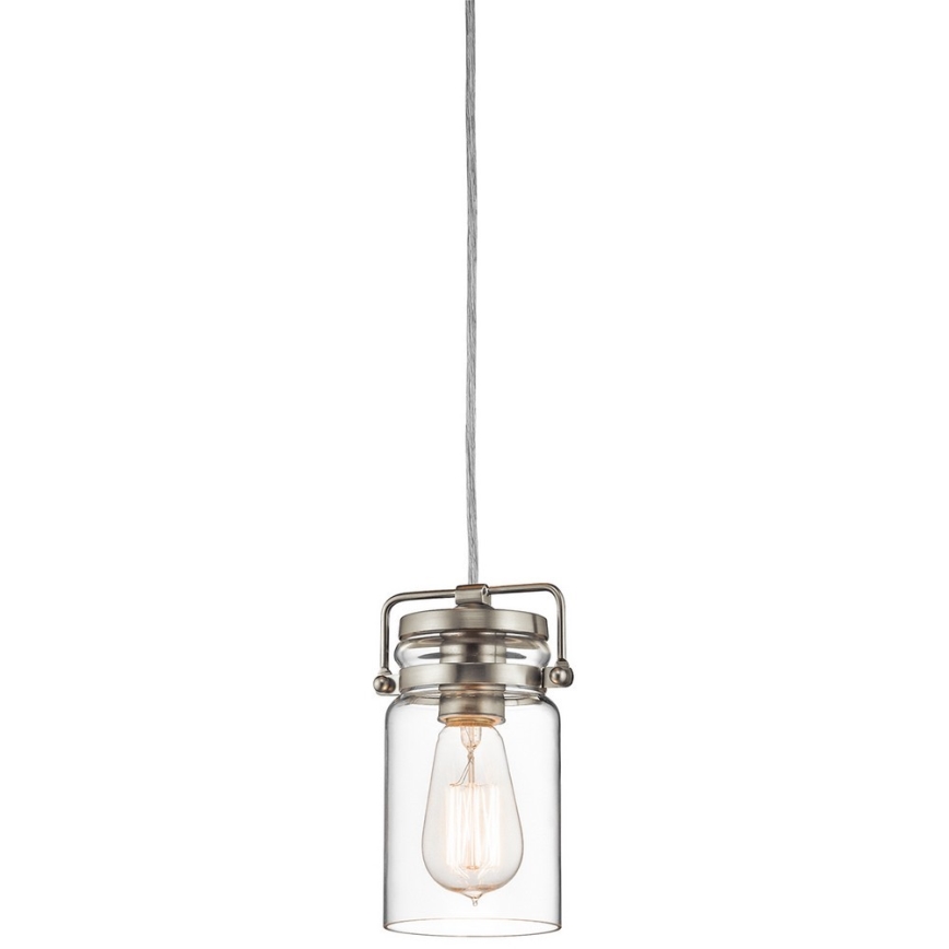 Elstead KL-BRINLEY-MP-NI - Pendel BRINLEY 1xE27/60W/230V mat krom