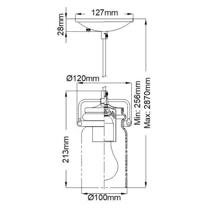 Elstead KL-BRINLEY-MP-NI - Pendel BRINLEY 1xE27/60W/230V mat krom