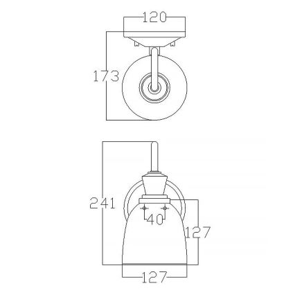 Elstead KL-CORA1-BATH - LED væglampe til badeværelse CORA 1xG9/3W/230V IP44