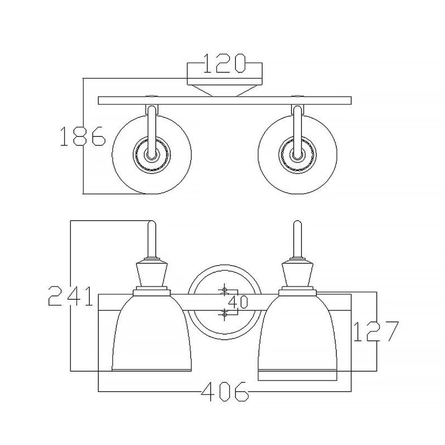 Elstead KL-CORA2-BATH - LED væglampe til badeværelse CORA 2xG9/3W/230V IP44