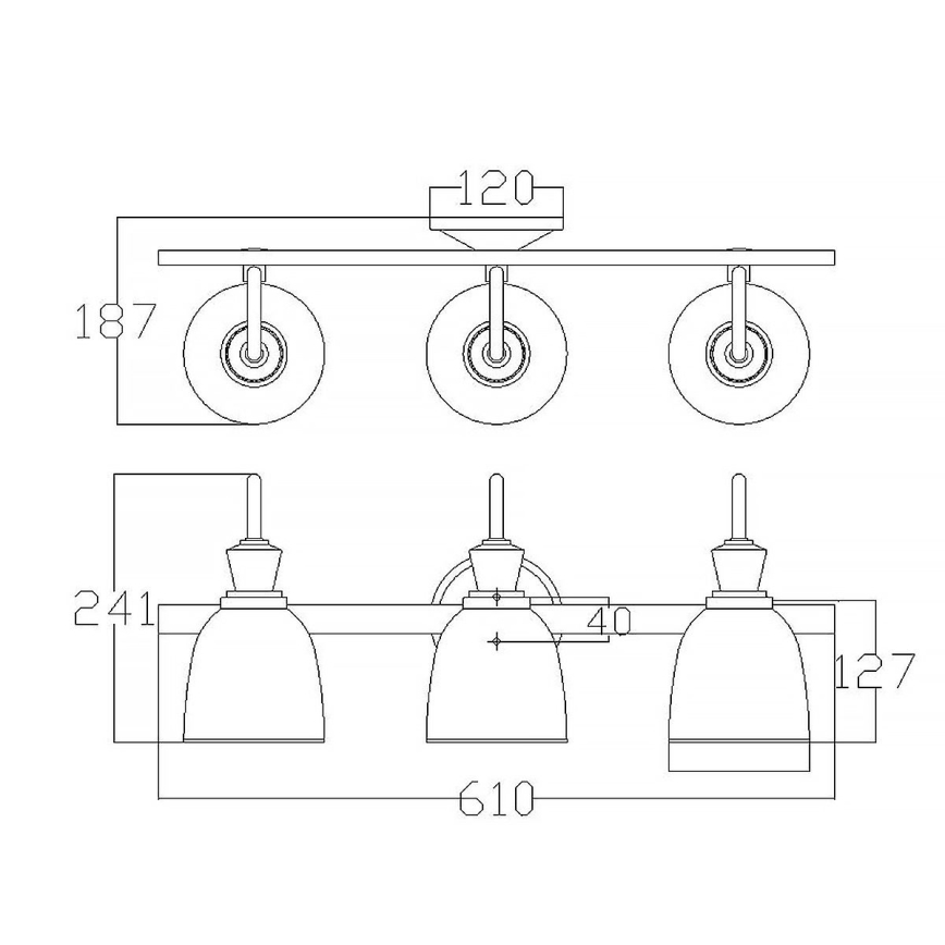 Elstead KL-CORA3-BATH - LED væglampe til badeværelse CORA 3xG9/3W/230V IP44