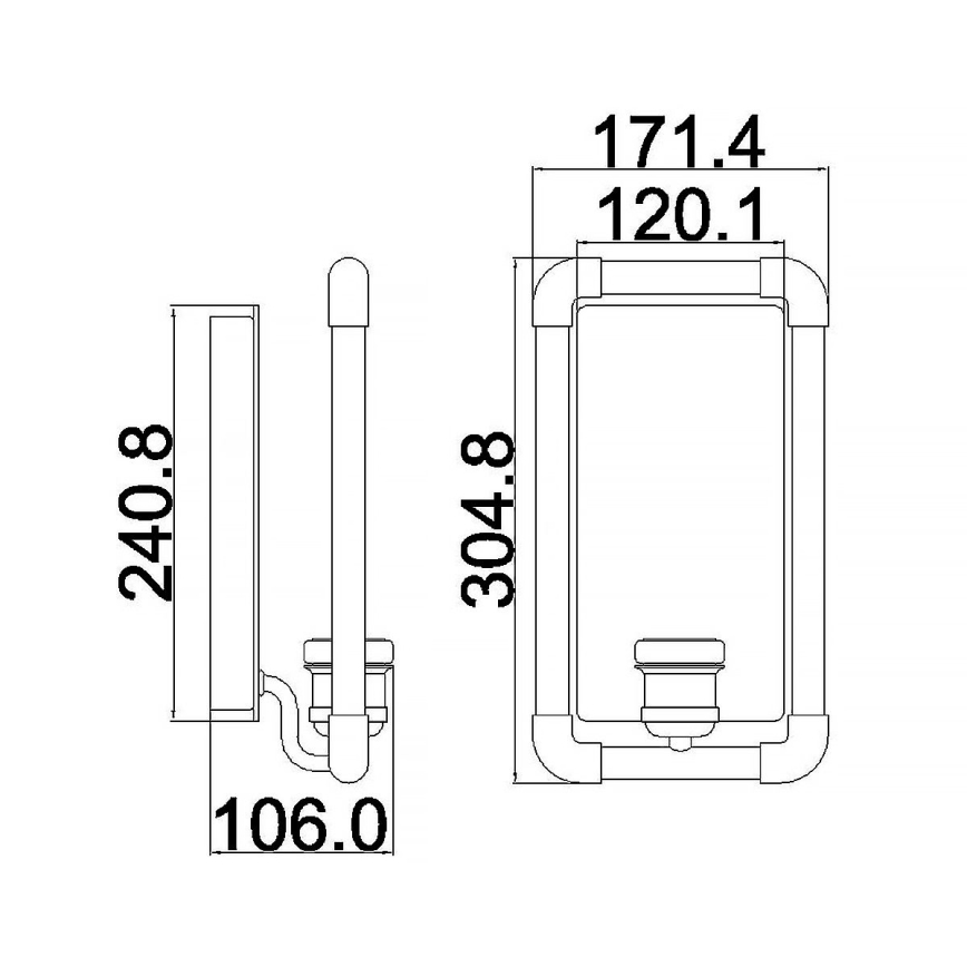 Elstead KL-IMAHN1 - Væglampe IMAHN 1xE27/60W/230V