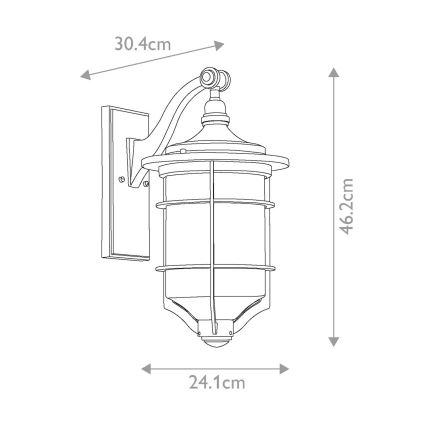 Elstead KL-ROYAL-MARINE2-M - Udendørs væglampe ROYAL 1xE27/60W/230V IP44