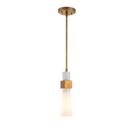 Elstead - Loftlampe på stang KRISTY 1xE27/40W/230V Ø 15,2 cm kobber