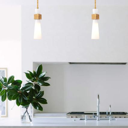 Elstead - Loftlampe på stang KRISTY 1xE27/40W/230V Ø 15,2 cm kobber