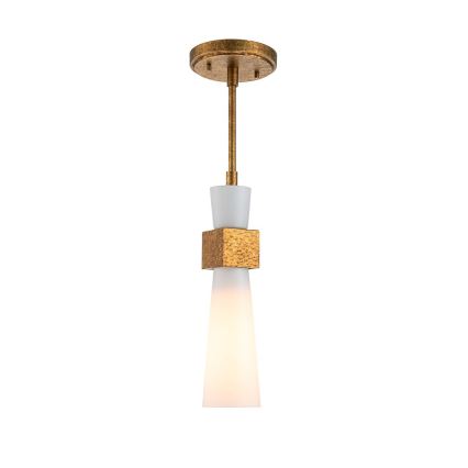 Elstead - Loftlampe på stang KRISTY 1xE27/40W/230V Ø 15,2 cm kobber