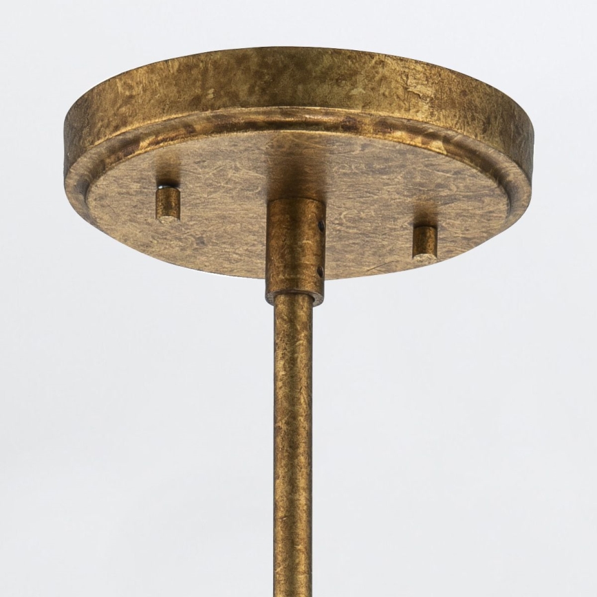 Elstead - Loftlampe på stang KRISTY 1xE27/40W/230V Ø 15,2 cm kobber