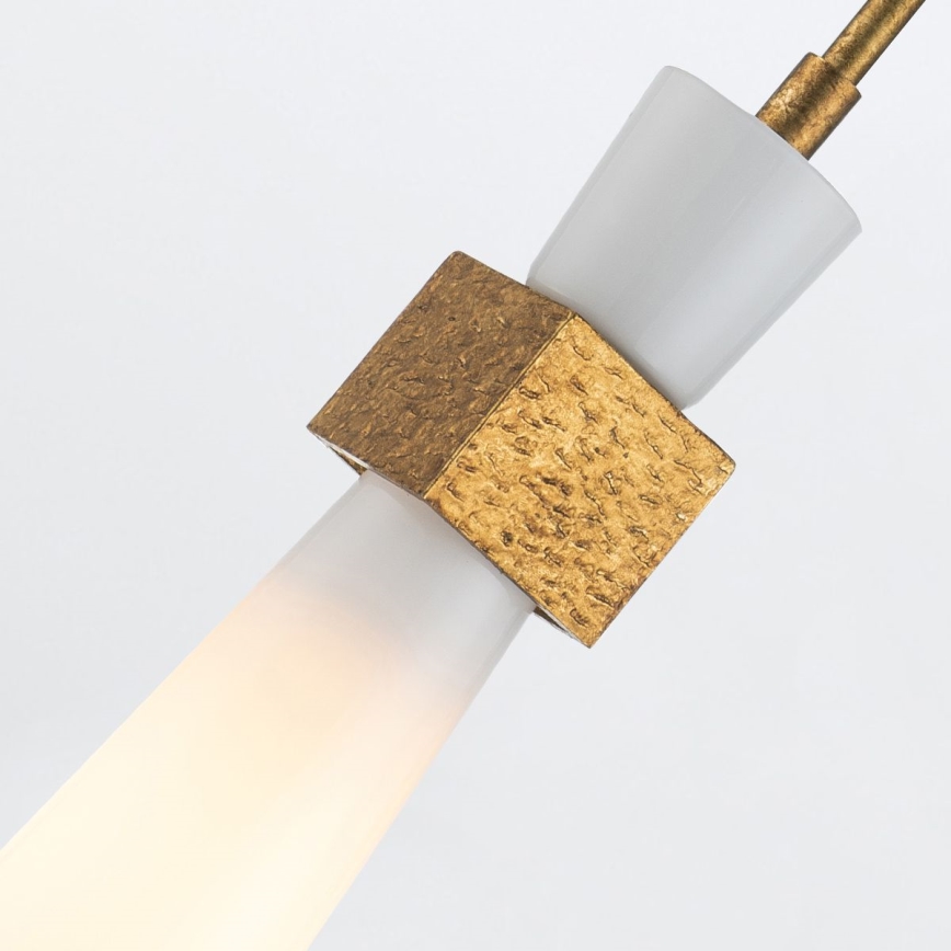 Elstead - Loftlampe på stang KRISTY 1xE27/40W/230V Ø 15,2 cm kobber