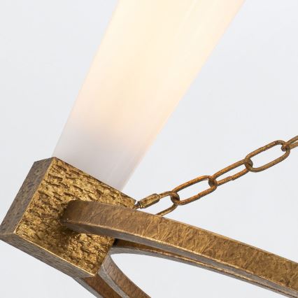 Elstead - Loftlampe med stang KRISTY 4xE27/40W/230V kobber