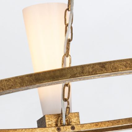 Elstead - Loftlampe med stang KRISTY 4xE27/40W/230V kobber