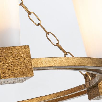 Elstead - Loftlampe med stang KRISTY 4xE27/40W/230V kobber