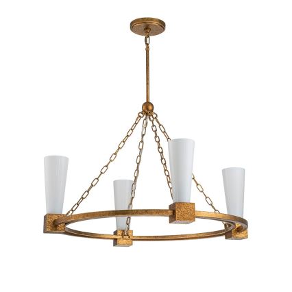 Elstead - Loftlampe med stang KRISTY 4xE27/40W/230V kobber