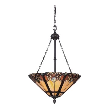 Elstead - Kædeophængt lysekrone Tiffany BELLE 3xE27/100W/230V