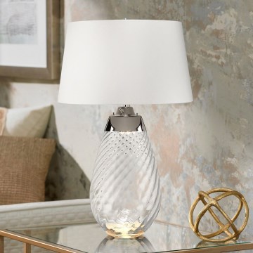 Elstead - LED bordlampe LENA 1xE27/40W/230V + 1xGU10/7W 74 cm hvid