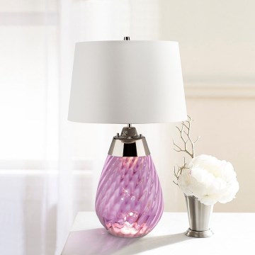 Elstead - LED bordlampe LENA 1xE27/40W/230V + 1xGU10/7W 74 cm lyserød