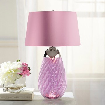 Elstead - LED bordlampe LENA 1xE27/40W/230V + 1xGU10/7W 74 cm lyserød