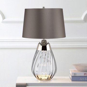 Elstead - LED bordlampe LENA 1xE27/60W/230V + 1xGU10/7W 60,5 cm grå