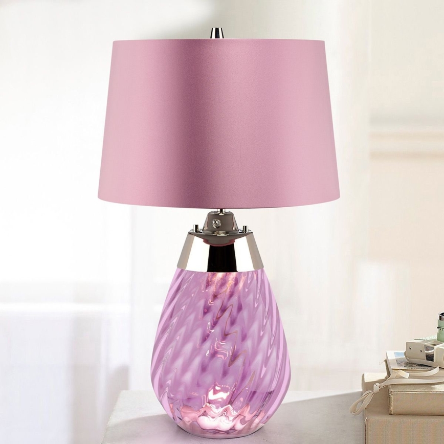 Elstead - LED bordlampe LENA 1xE27/60W/230V + 1xGU10/7W 60,5 cm lyserød