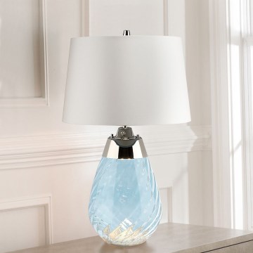 Elstead - LED bordlampe LENA 1xE27/60W/230V + 1xGU10/7W 60,5cm blå/hvid