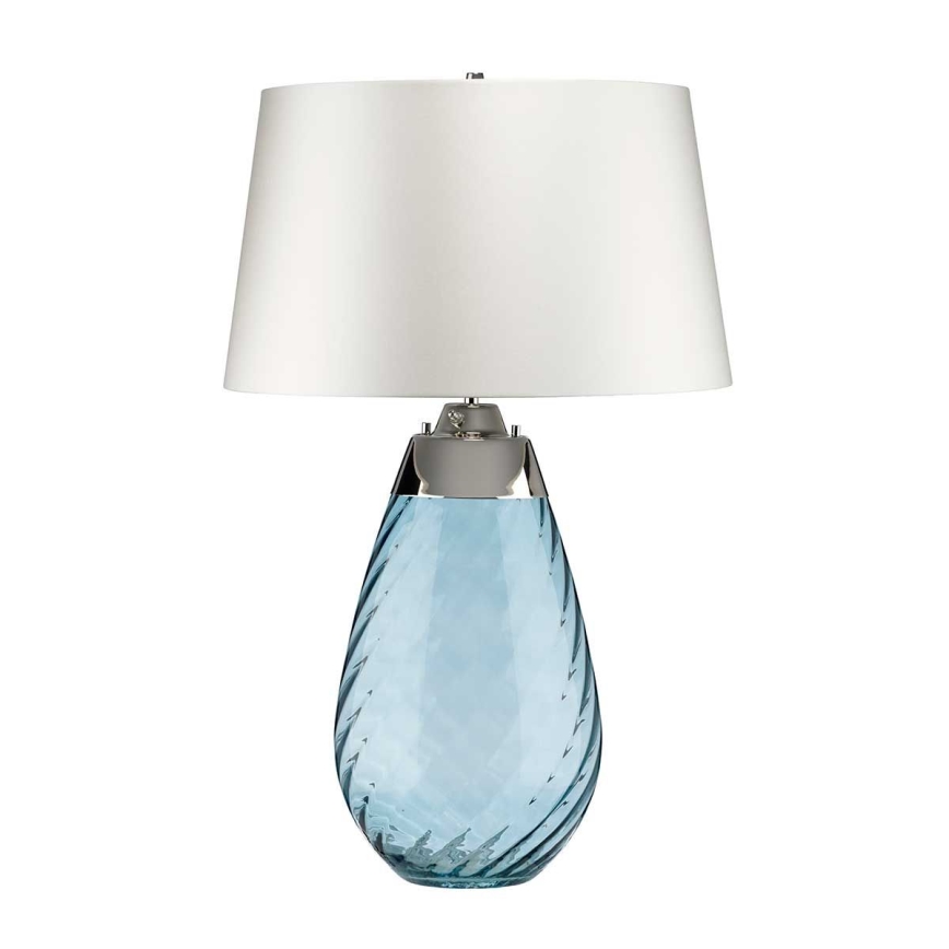 Elstead - LED bordlampe LENA 1xE27/40W/230V + 1xGU10/7W 74 cm blå/hvid