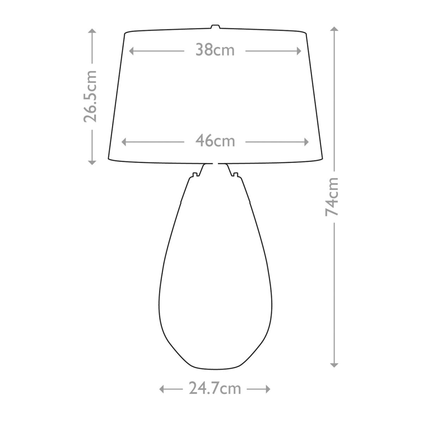 Elstead - LED bordlampe LENA 1xE27/40W/230V + 1xGU10/7W 74 cm lyserød/hvid