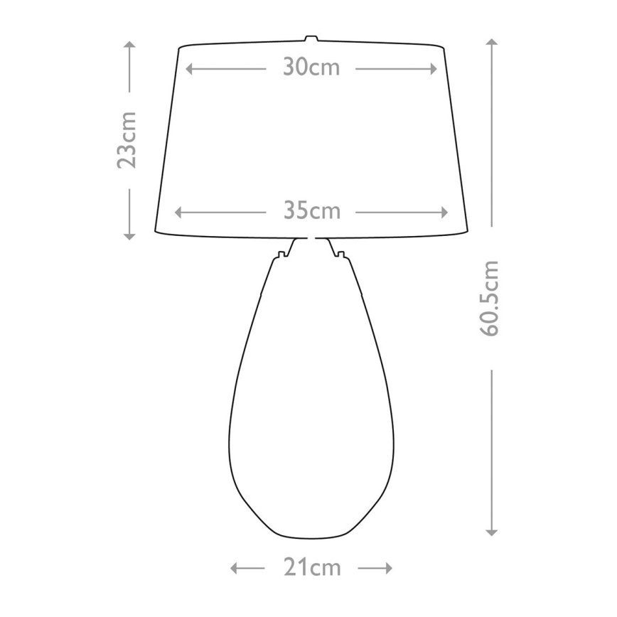 Elstead - LED bordlampe LENA 1xE27/60W/230V + 1xGU10/7W 60,5 cm lyserød