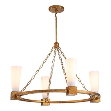 Elstead - Loftlampe med stang KRISTY 4xE27/40W/230V kobber