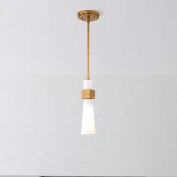Elstead - Loftlampe på stang KRISTY 1xE27/40W/230V Ø 15,2 cm kobber