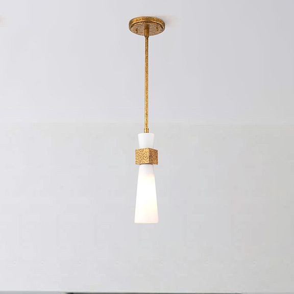 Elstead - Loftlampe på stang KRISTY 1xE27/40W/230V Ø 15,2 cm kobber