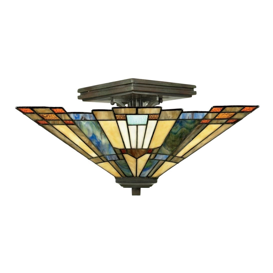 Elstead - Loftlampe Tiffany INGLENOOK 2xE27/60W/230V