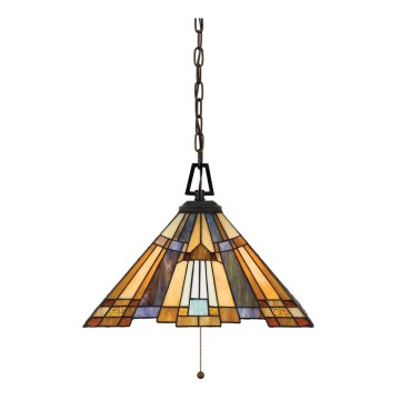 Elstead - Lysekrone på kæde Tiffany INGLENOOK 3xE27/60W/230V