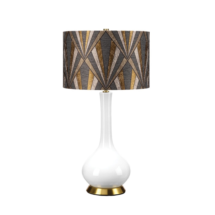Elstead - Bordlampe MILO 1xE27/60W/230V grå/guldfarvet