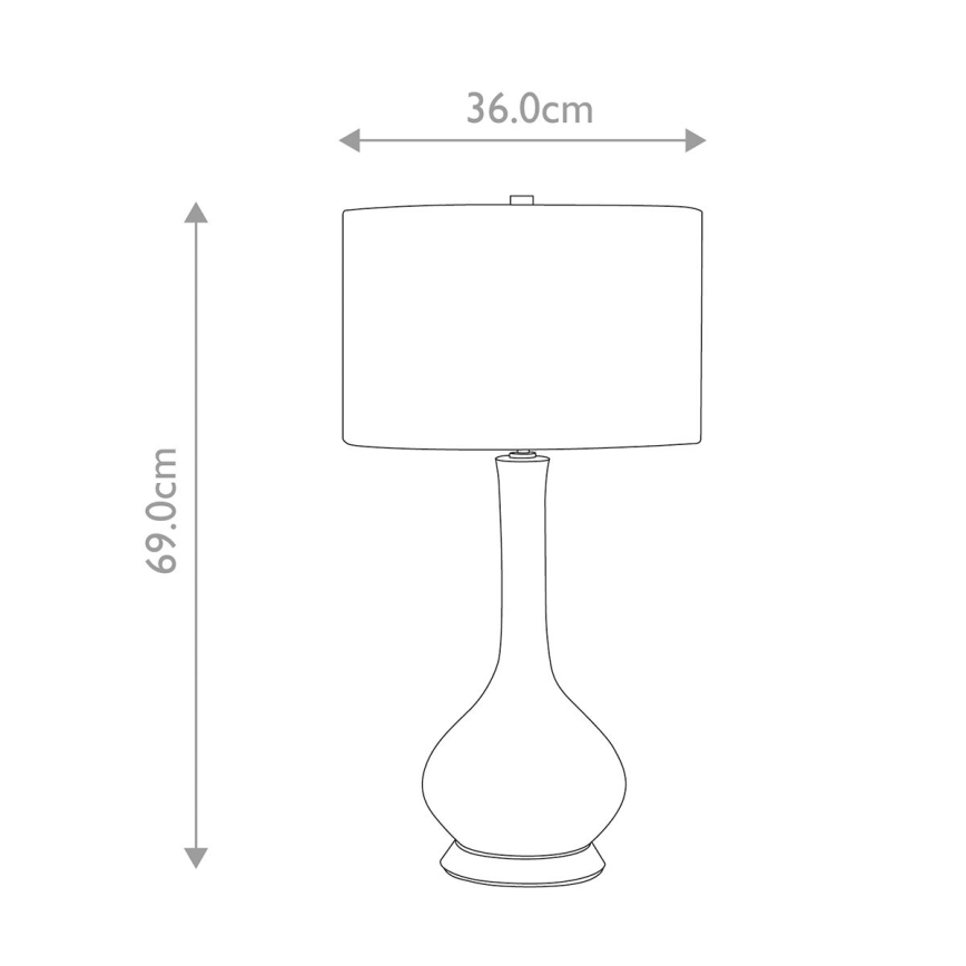 Elstead - Bordlampe MILO 1xE27/60W/230V grå/guldfarvet