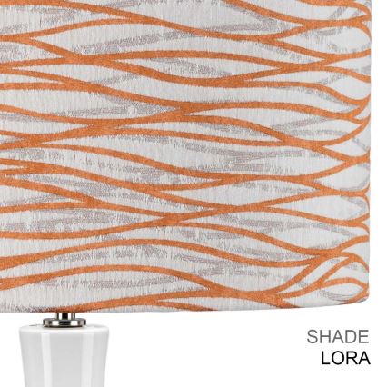 Elstead - Bordlampe MILO 1xE27/60W/230V hvid/orange