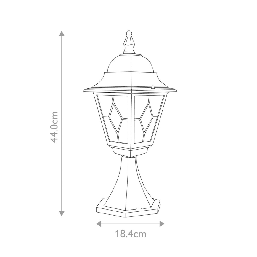Elstead NR3-BLK - Udendørslampe NORFOLK 1xE27/100W/230V IP43