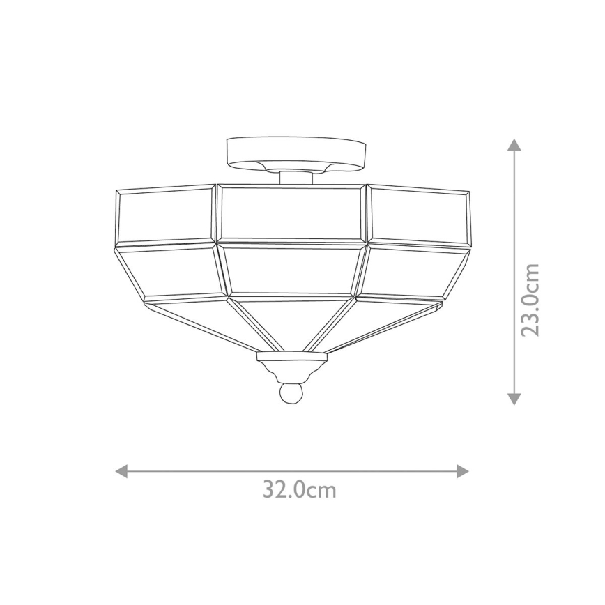 Elstead OLD-PARK-PB - Loftlampe OLD PARK 2xE27/60W/230V guldfarvet
