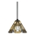 Elstead - Pendellampe med stang Tiffany INGLENOOK 1xE27/100W/230V