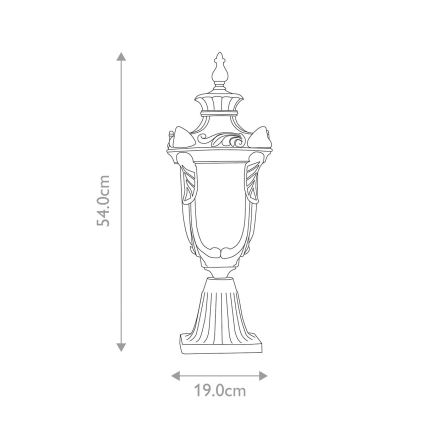 Elstead - Udendørslampe PHILADELPHIA 1xE27/60W/230V IP44 bronzefarvet