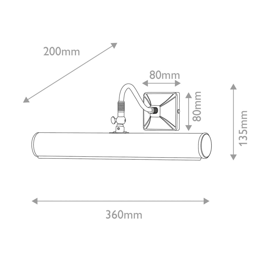 Elstead - Billedlampe PICTURE LIGHT 2xE14/40W/230V, guldfarvet
