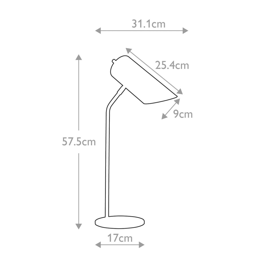 Elstead - Bordlampe QUINTO 1xE27/8W/230V grå