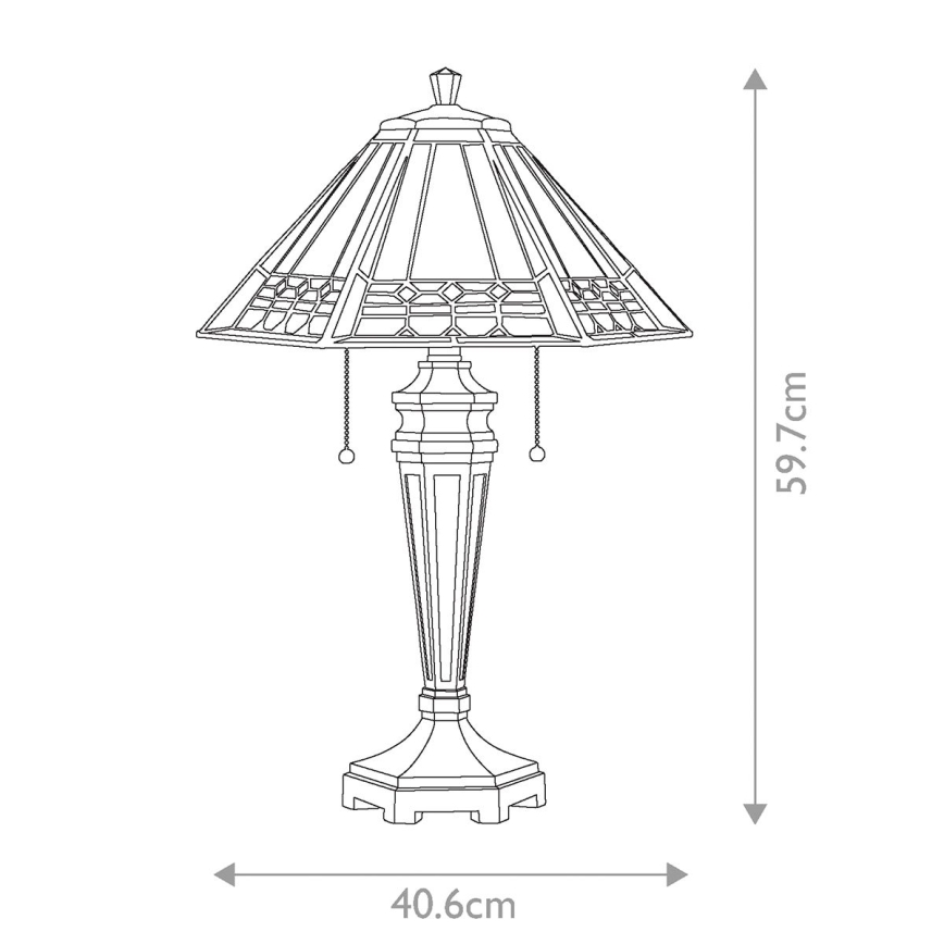 Elstead QZ-ARDEN-TL - Bordlampe ALCOTT 2xE27/60W/230V