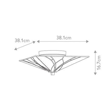 Elstead QZ-ASHEVILLE-F - Loftlampe ASHEVILLE 2xE27/60W/230V