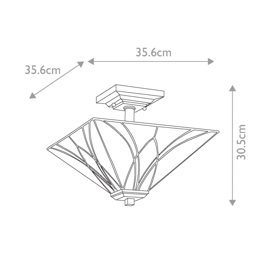 Elstead QZ-ASHEVILLE-SF - Loftlampe ASHEVILLE 2xE27/100W/230V