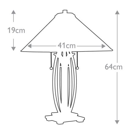 Elstead QZ-ASHEVILLE-TL - Bordlampe ASHEVILLE 2xE27/60W/230V